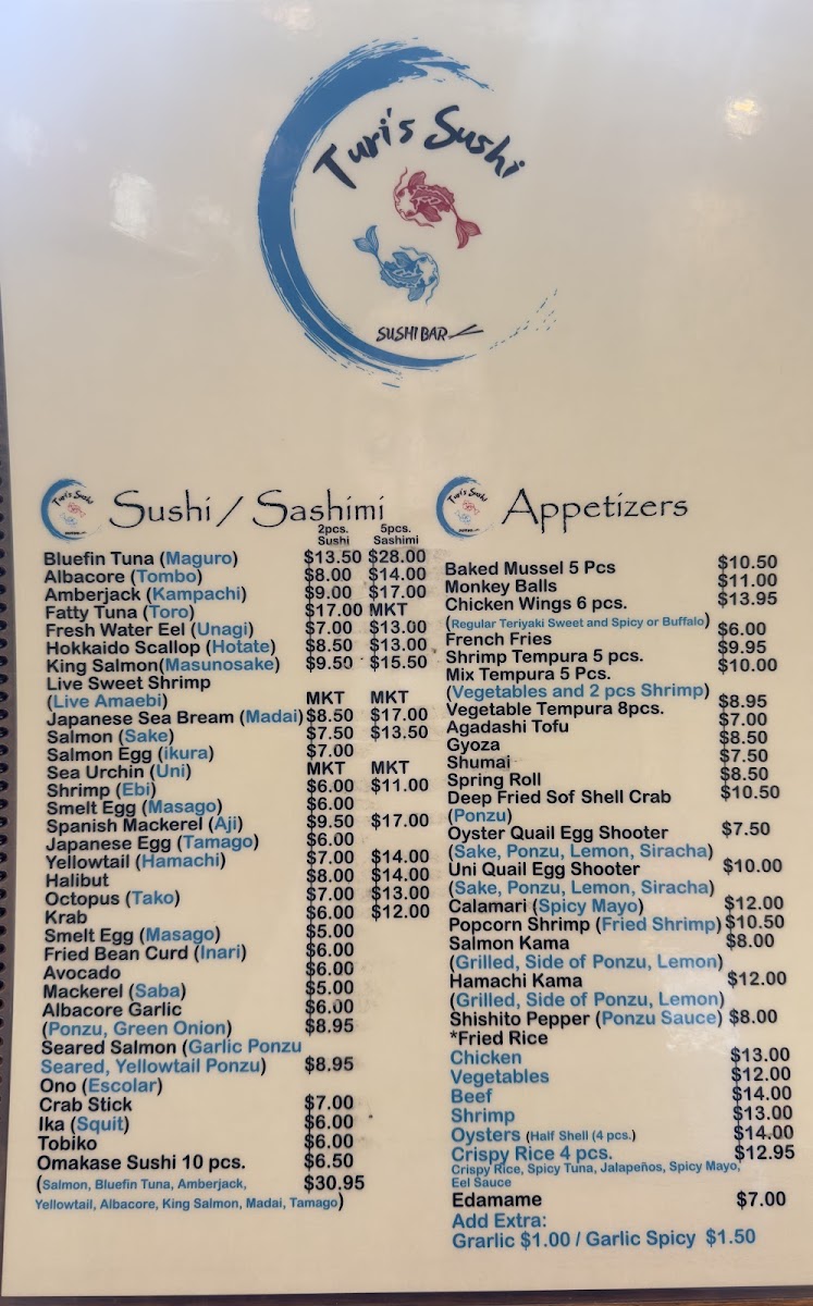 Turi's Sushi bar Photo Menu 5
