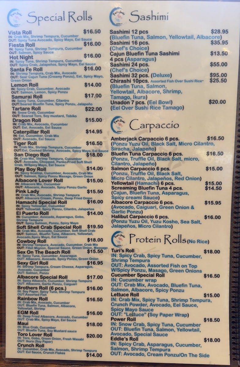 Turi's Sushi bar Photo Menu 6