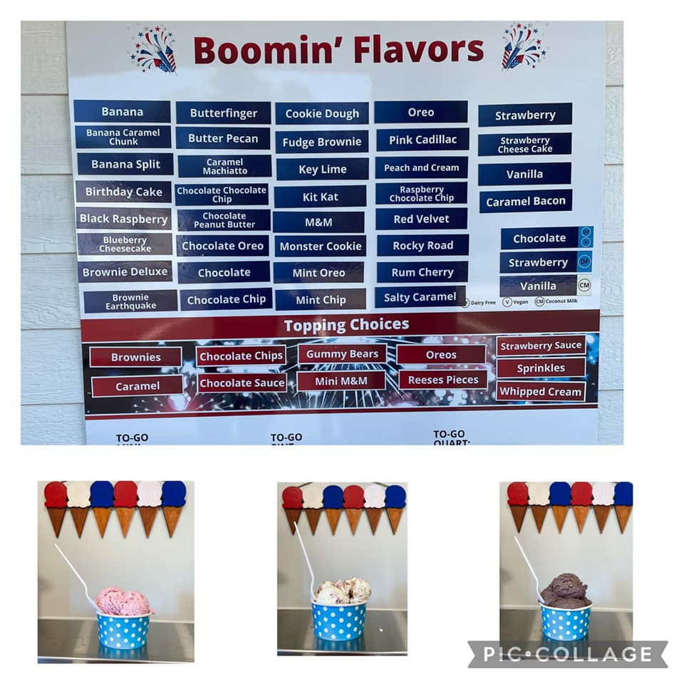 Booms Ice Cream Shop Photo Menu 6