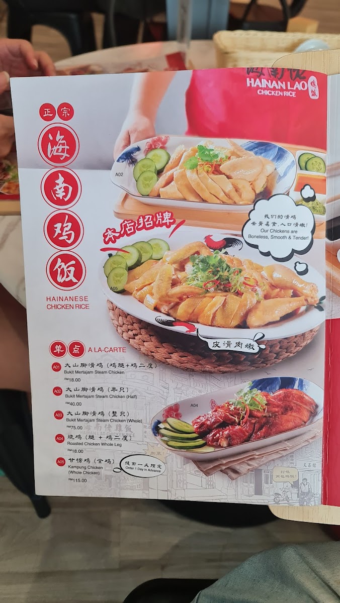 海南佬鸡饭 Hainan Lao Chicken Rice Photo Menu 10