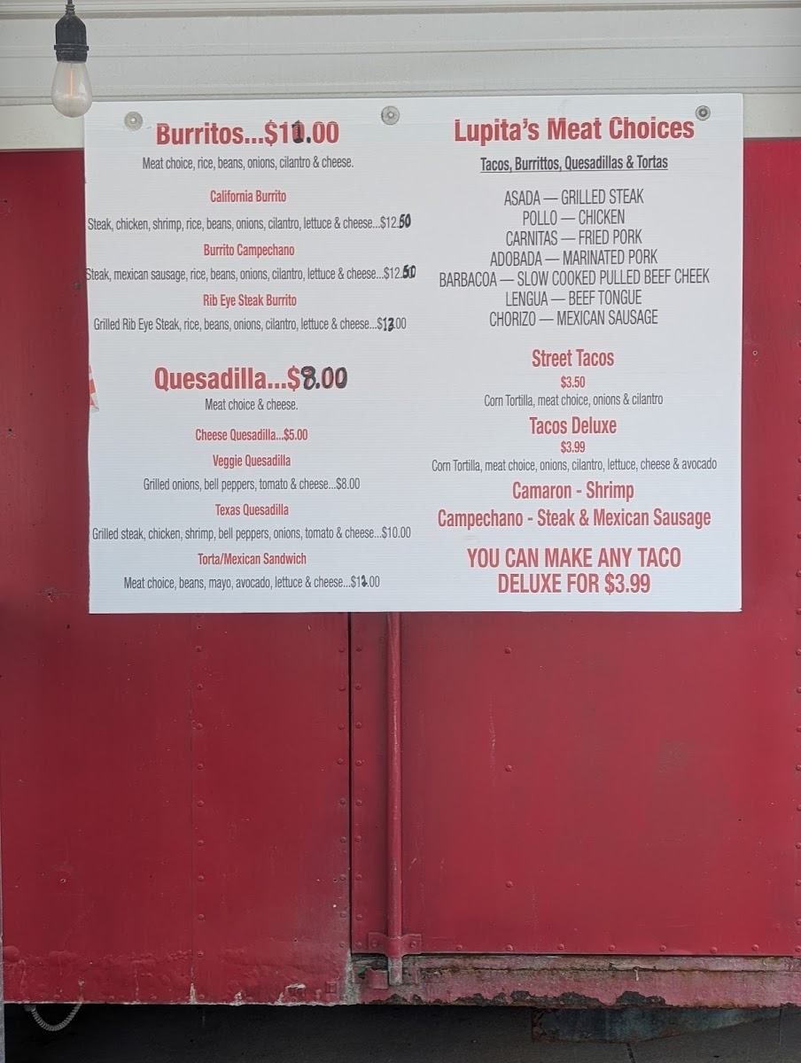 Lupita's Mexican Fast Food Perdido Key Photo Menu 5