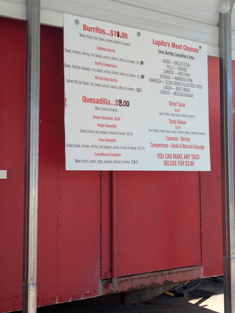 Lupita's Mexican Fast Food Perdido Key Photo Menu 6