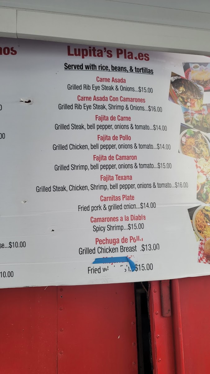 Lupita's Mexican Fast Food Perdido Key Photo Menu 8