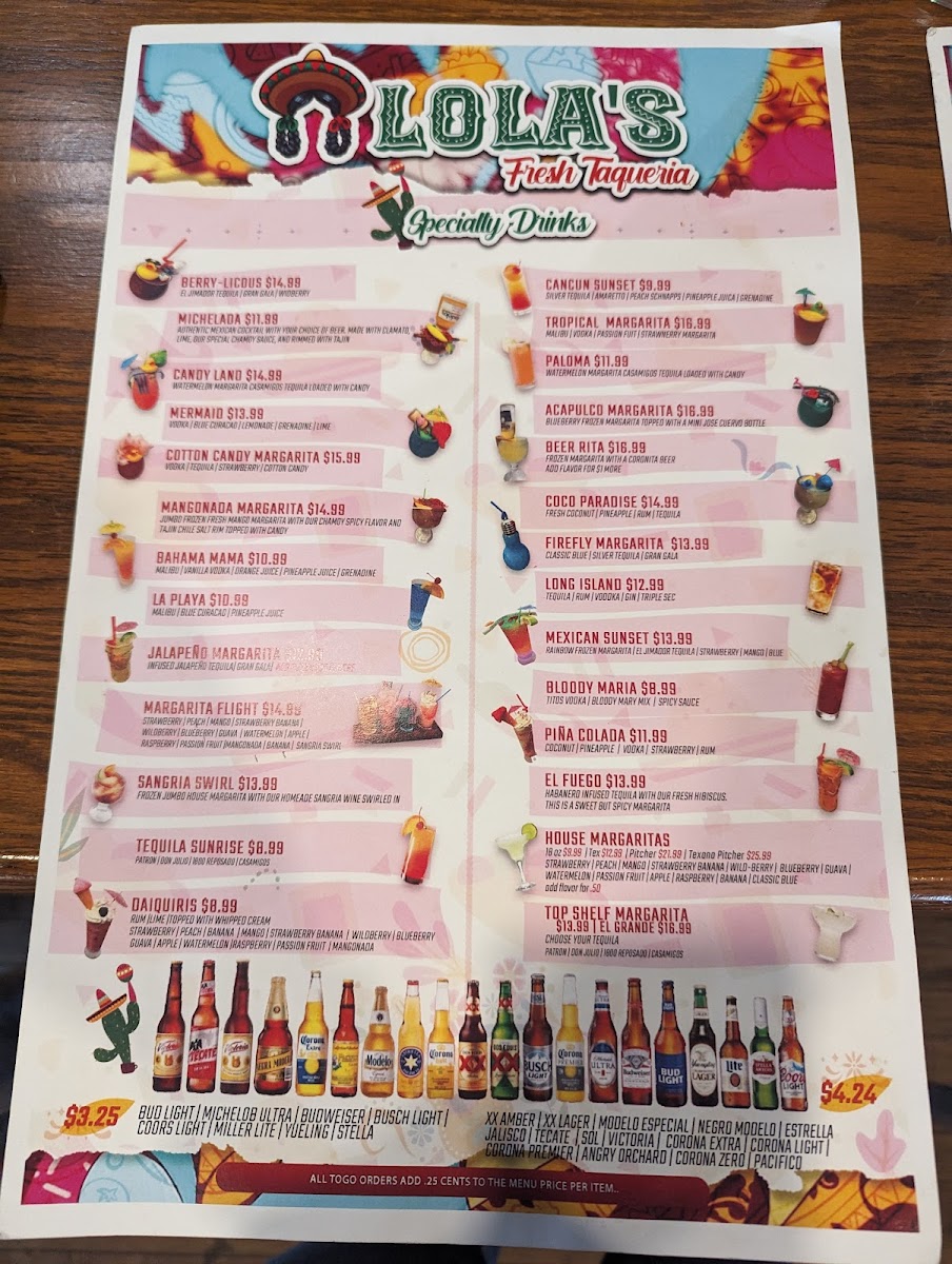 Lola's Fresh Taqueria Photo Menu 5