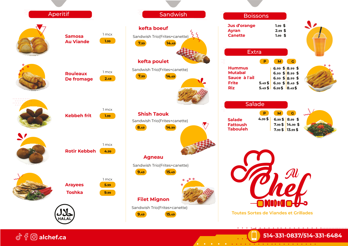 AlChef Boucherie & Grillades Photo Menu 2