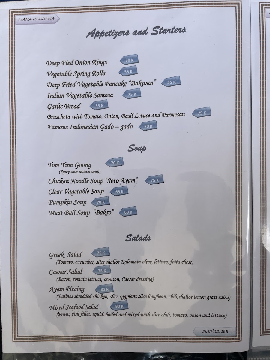 Maha Kencana Photo Menu 8