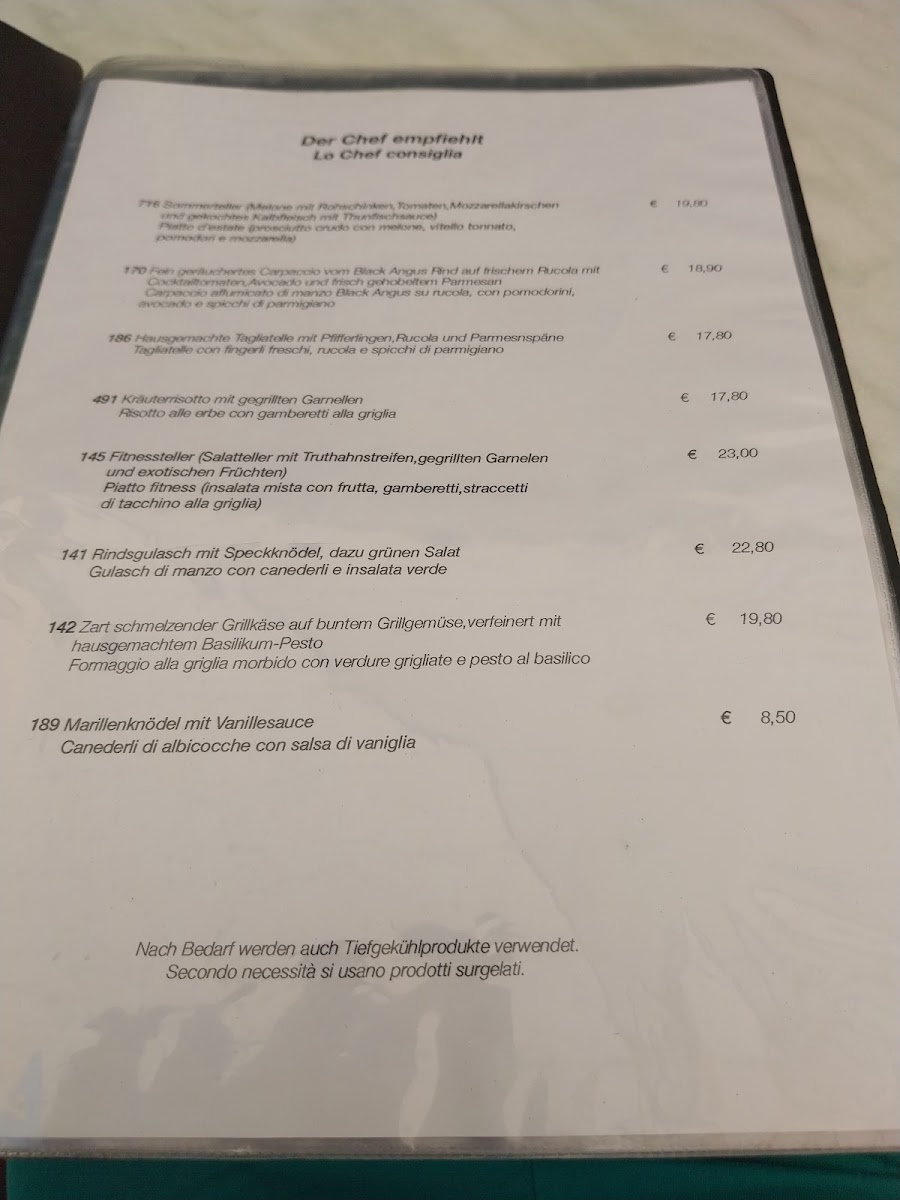 Ristorante Kaltererhof Thaler Josef K.G. Photo Menu 1