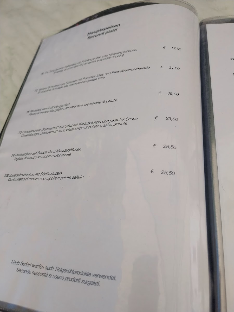 Ristorante Kaltererhof Thaler Josef K.G. Photo Menu 3