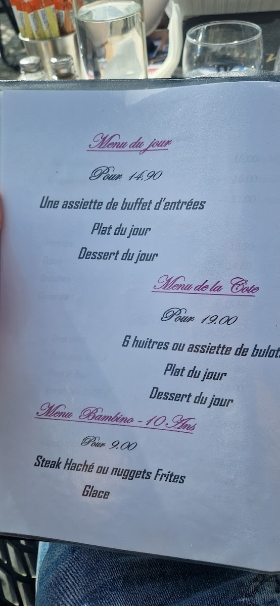 Le Sexton Côté Mer Photo Menu 5