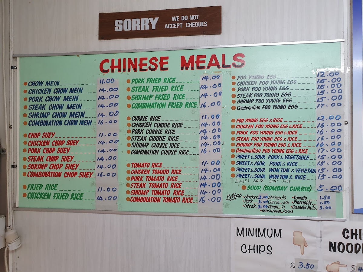 South Seas Takeaways Photo Menu 1