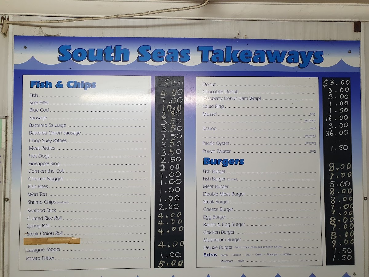 South Seas Takeaways Photo Menu 2