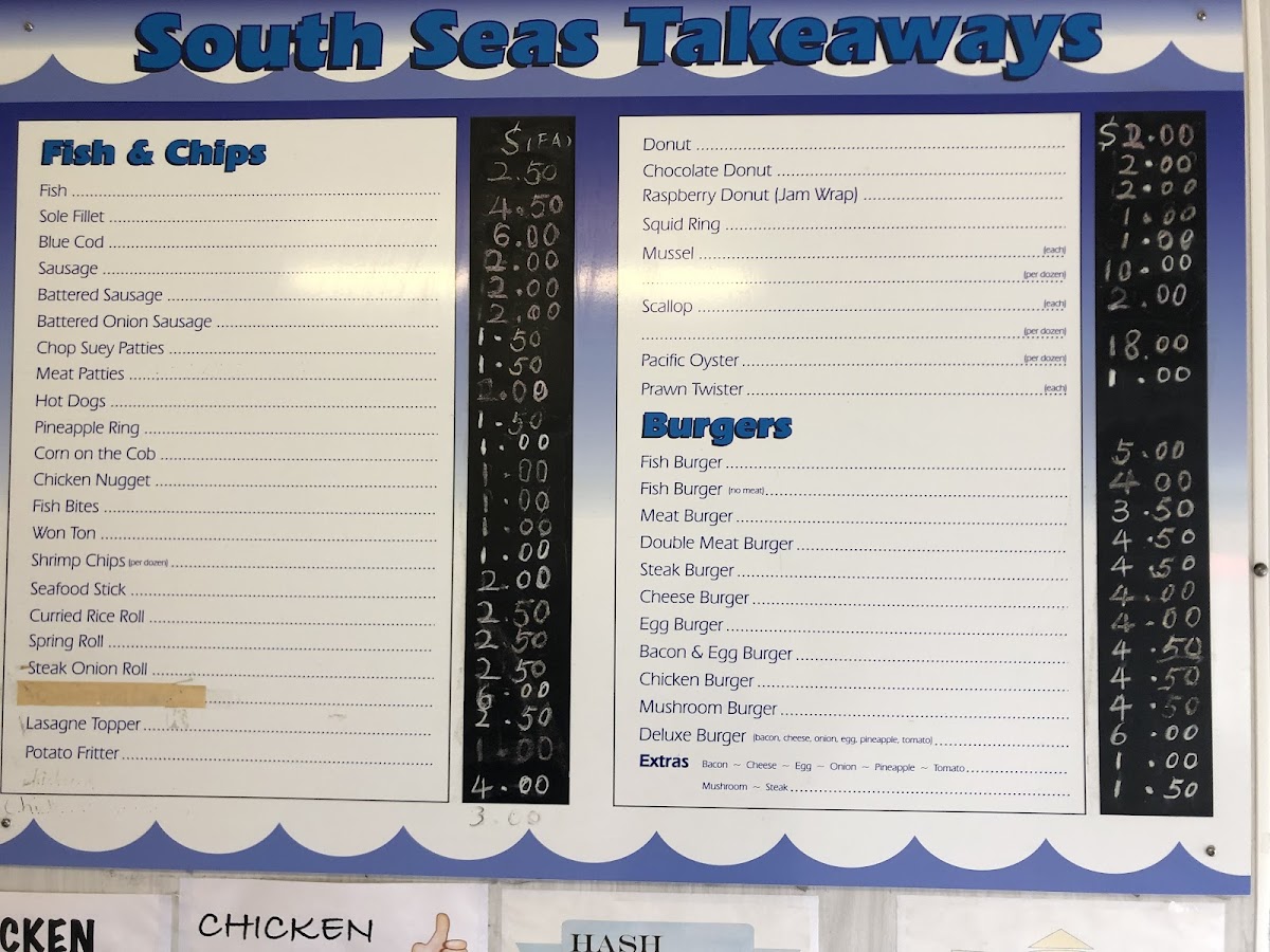 South Seas Takeaways Photo Menu 5
