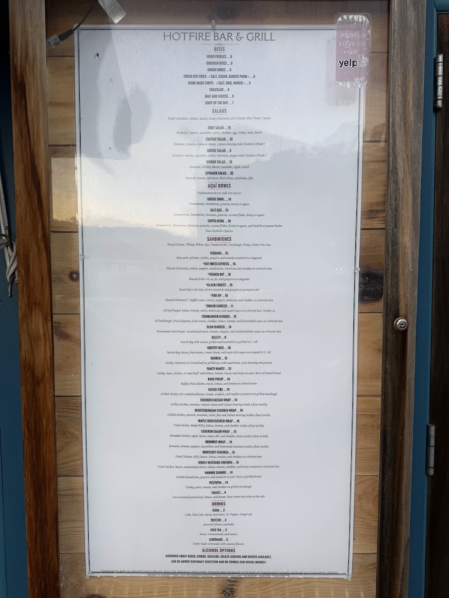 Hotfire Bar and Grill Photo Menu 5