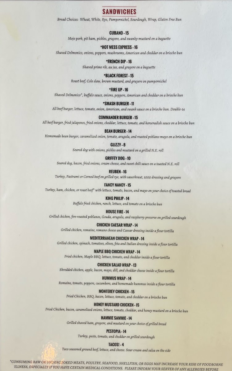 Hotfire Bar and Grill Photo Menu 6