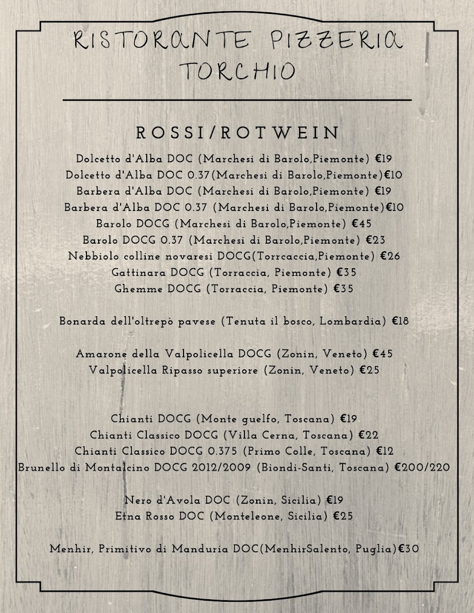 Ristorante Pizzeria Torchio Photo Menu 3