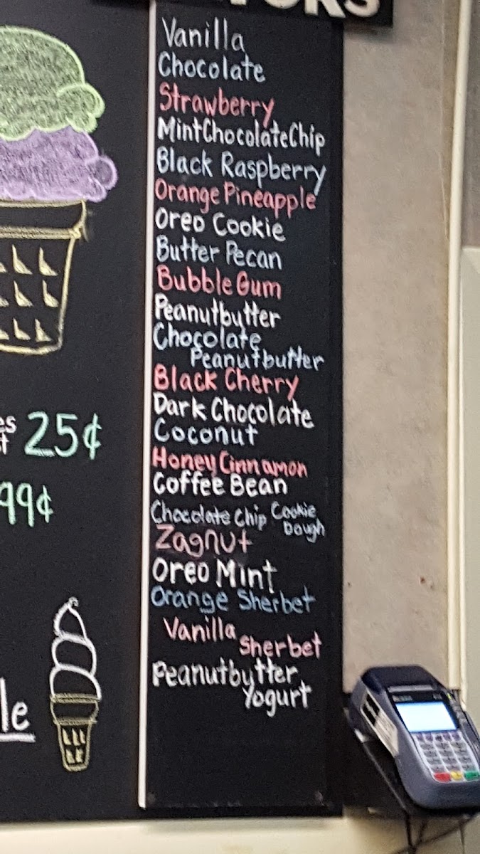 Bill Mack's Ice Cream Photo Menu 4