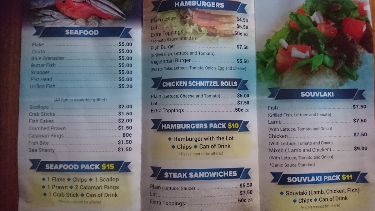 Kosciusko Avenue Fish & Chips Photo Menu 1