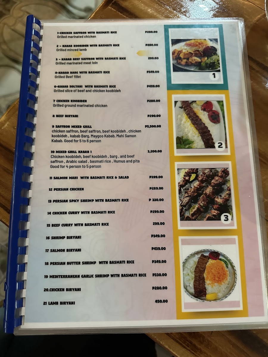 Persia Wrap Photo Menu 2