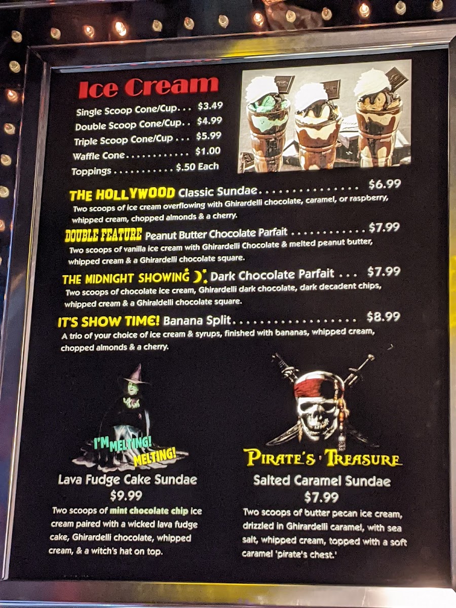 Capitol Theatre Coffee & Ice Cream Parlor Photo Menu 1