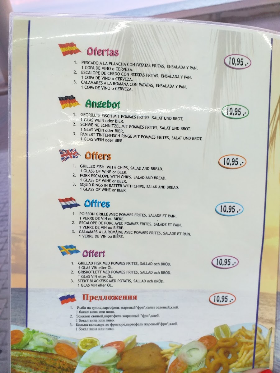 Cafeteria Marisa Photo Menu 1