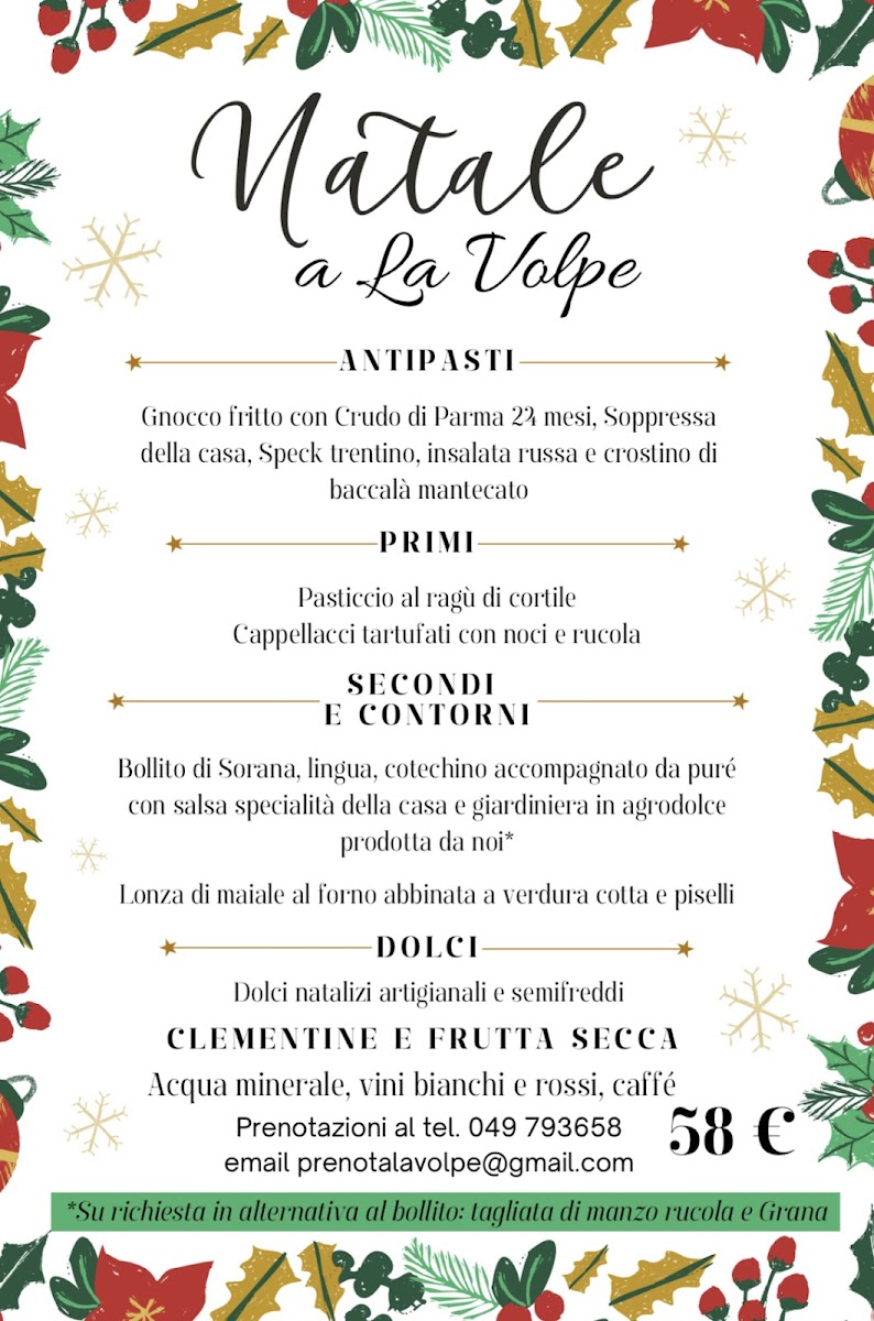 TRATTORIA PIZZERIA LA VOLPE Photo Menu 2