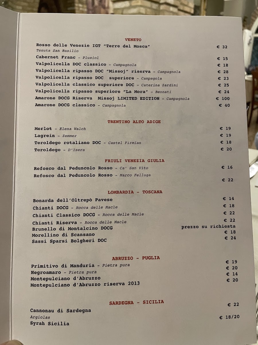TRATTORIA PIZZERIA LA VOLPE Photo Menu 6