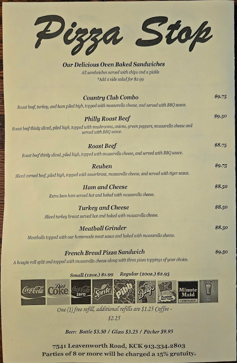 Pizza Stop Photo Menu 3
