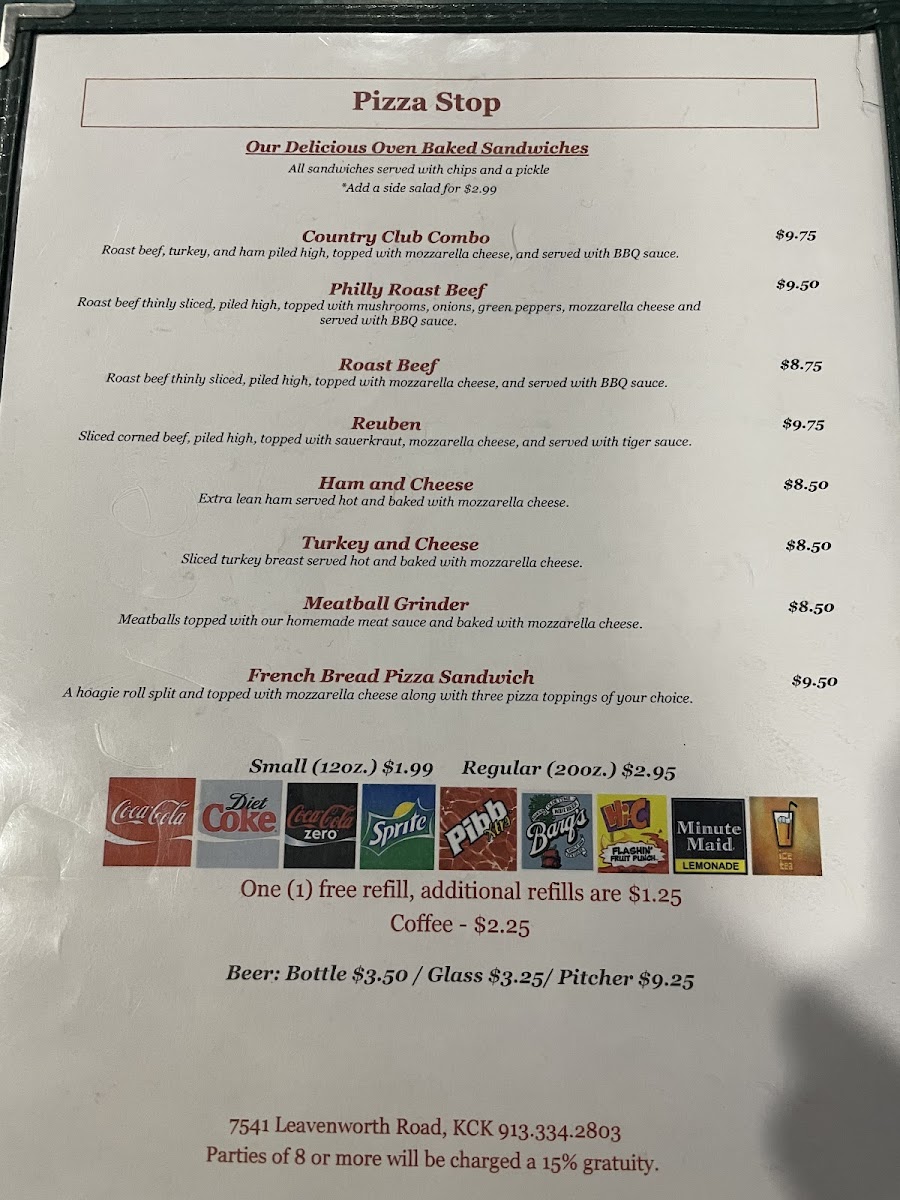 Pizza Stop Photo Menu 4