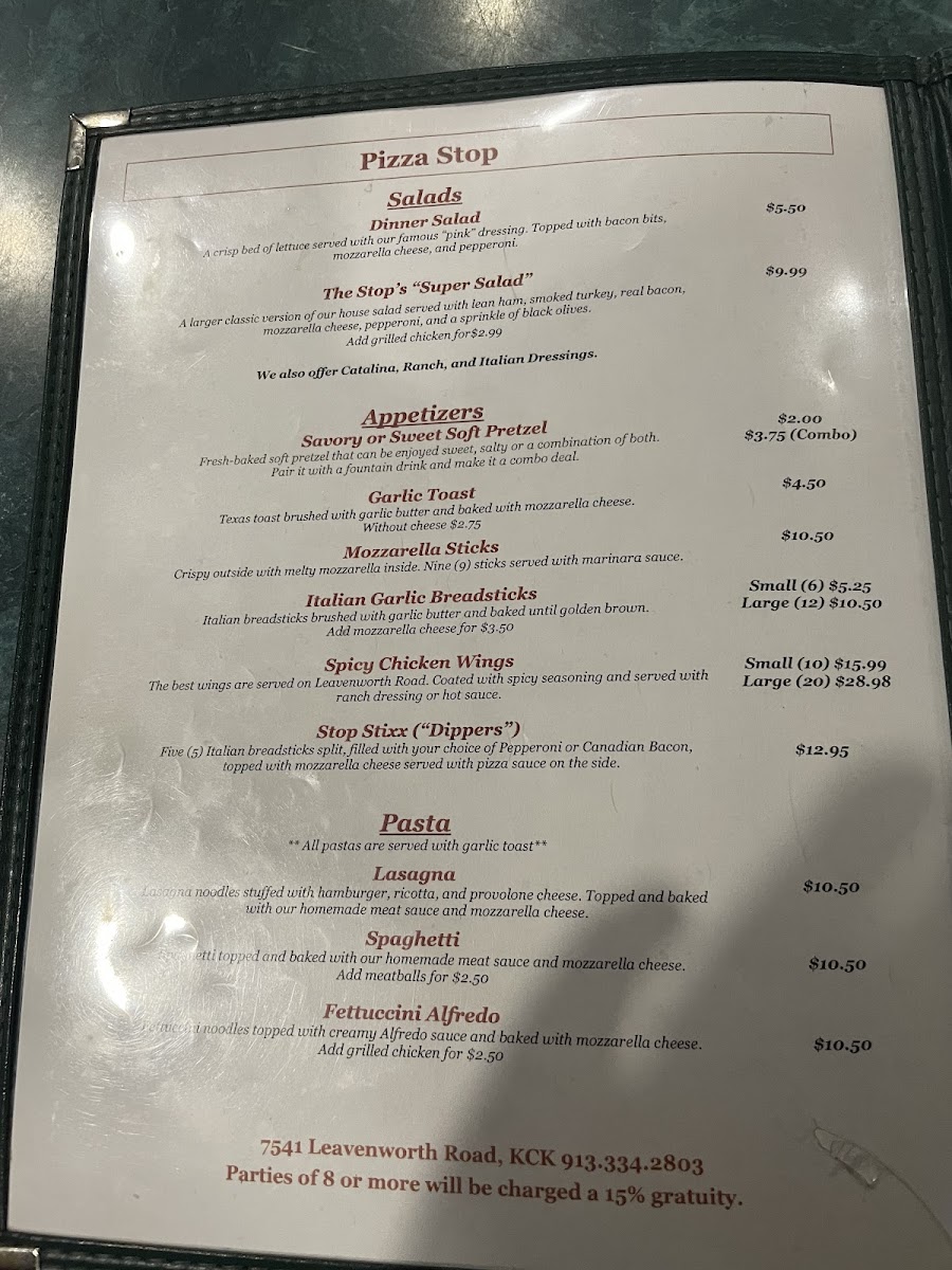 Pizza Stop Photo Menu 6