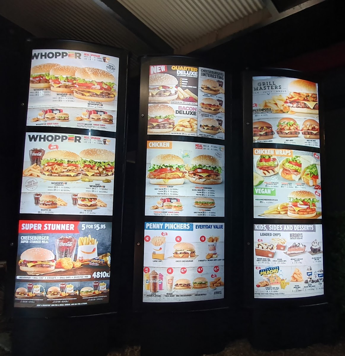 Hungry Jack's Burgers Port Adelaide Photo Menu 1