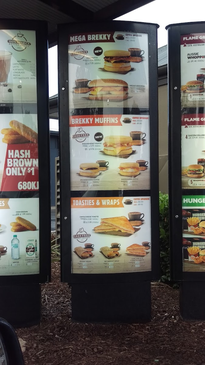 Hungry Jack's Burgers Port Adelaide Photo Menu 2