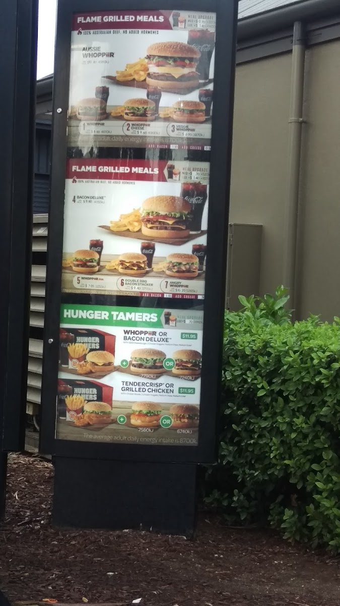 Hungry Jack's Burgers Port Adelaide Photo Menu 9