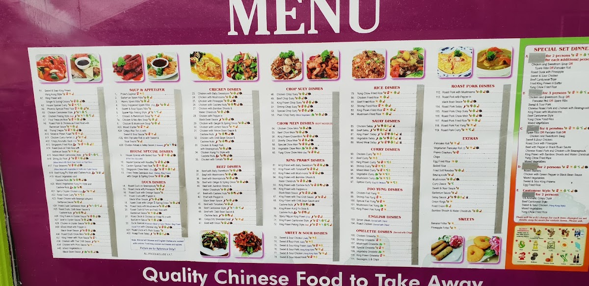Real Ocean Chinese Takeaway Photo Menu 4