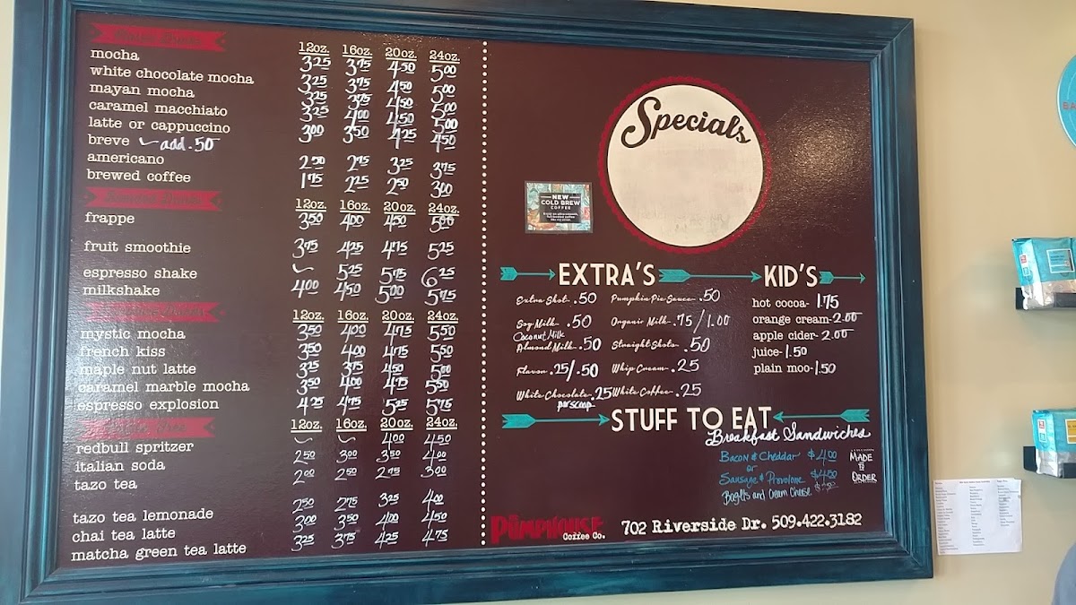 Pumphouse Coffee Photo Menu 1