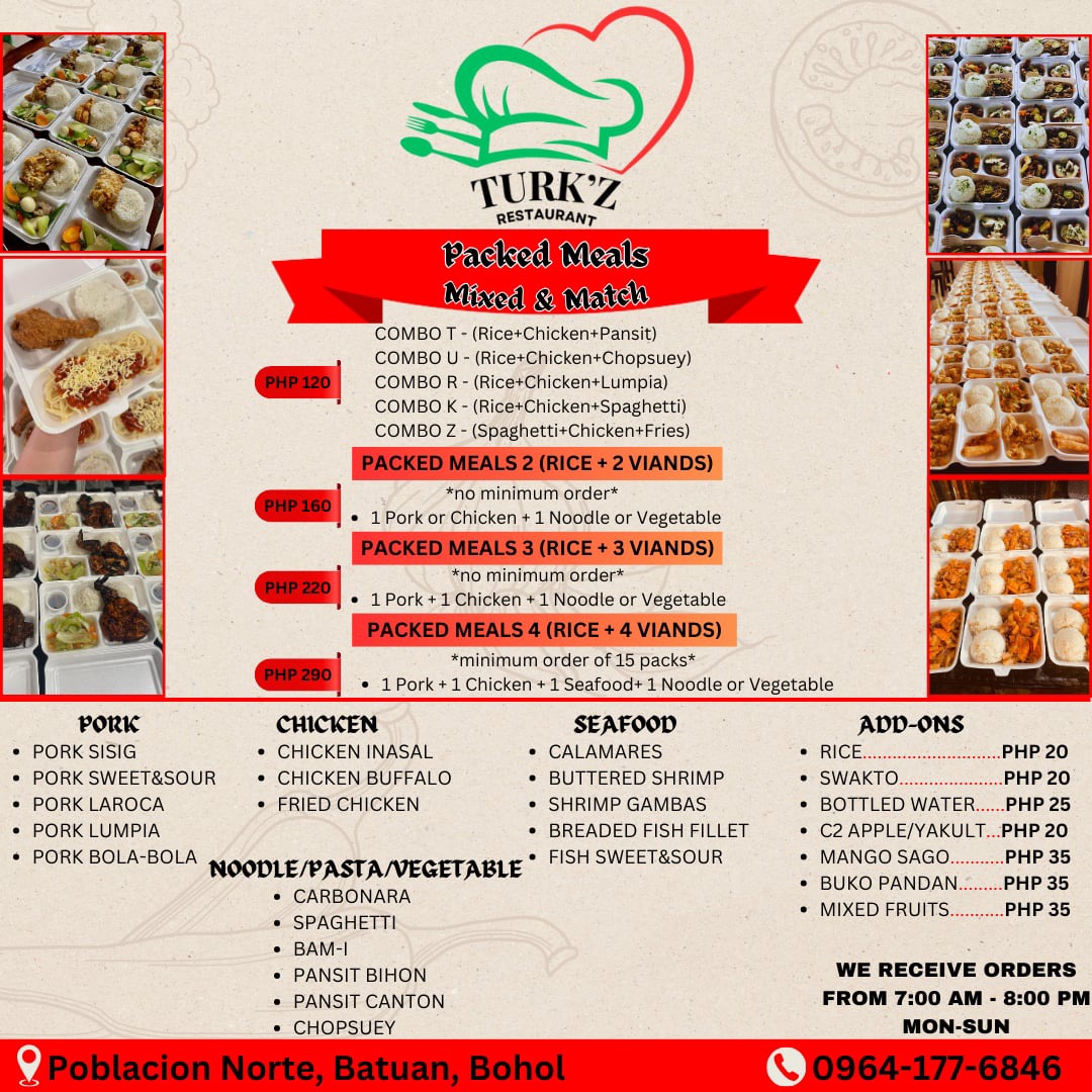 Turk'z Restaurant Photo Menu 1