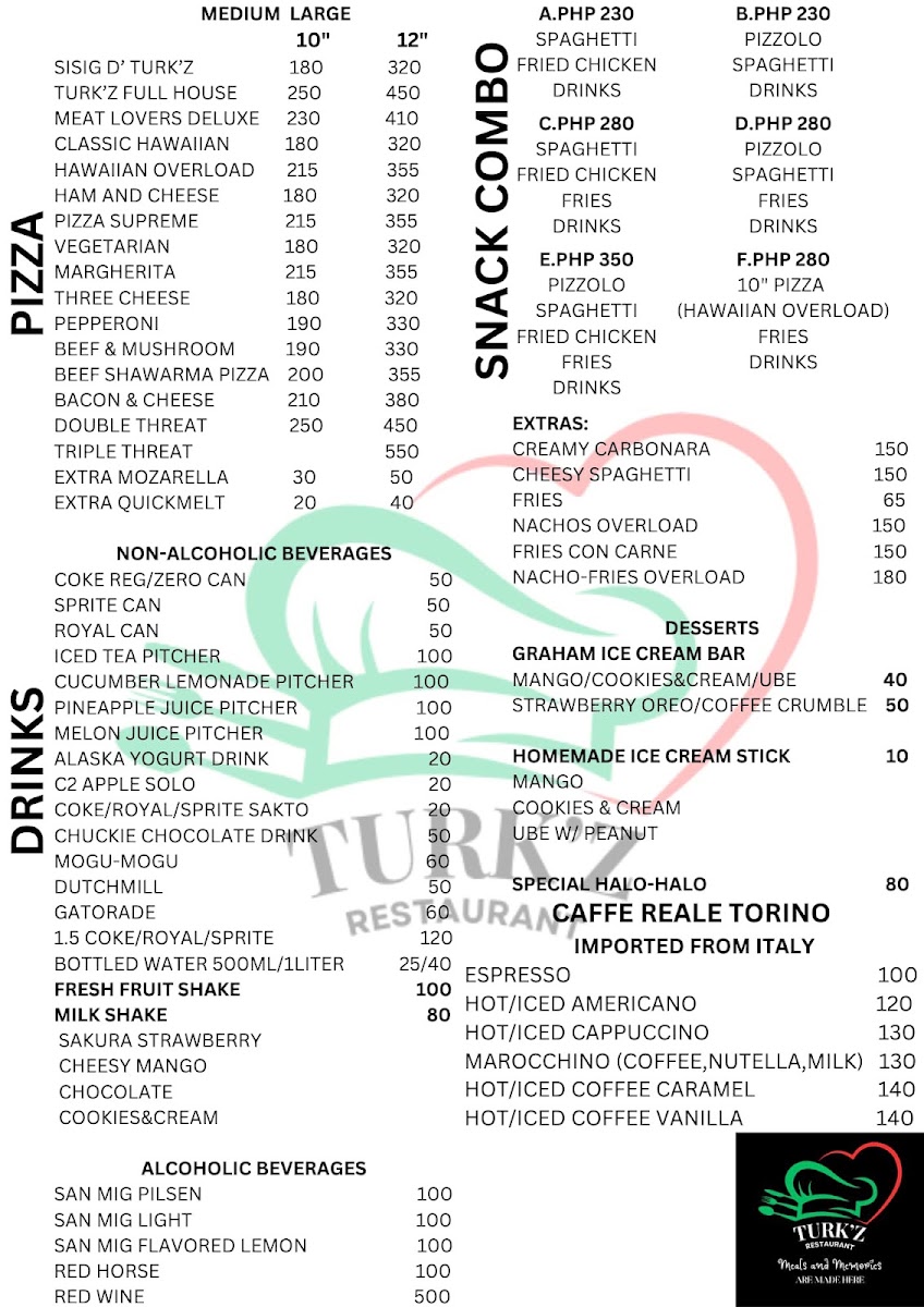 Turk'z Restaurant Photo Menu 2