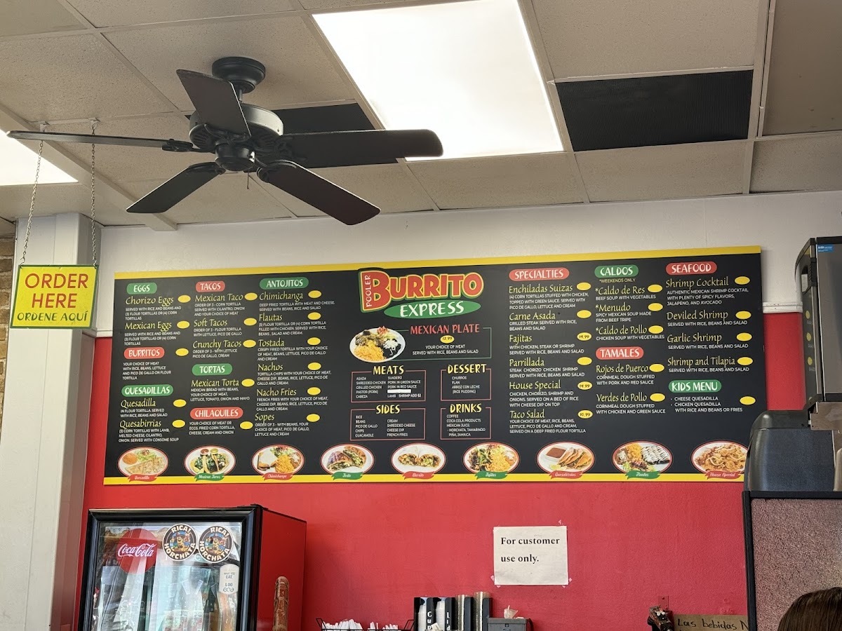 Burrito Express Pooler Photo Menu 2