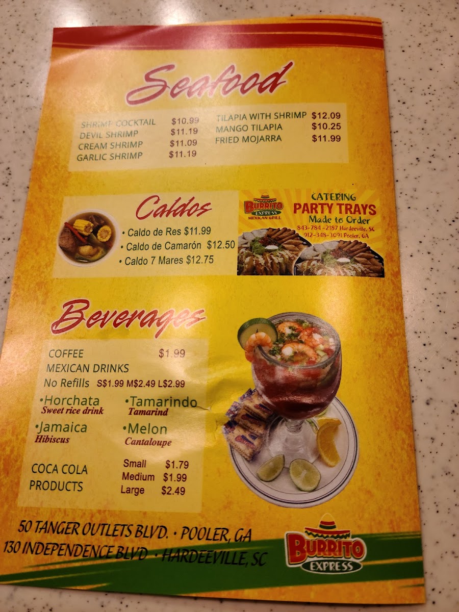 Burrito Express Pooler Photo Menu 6