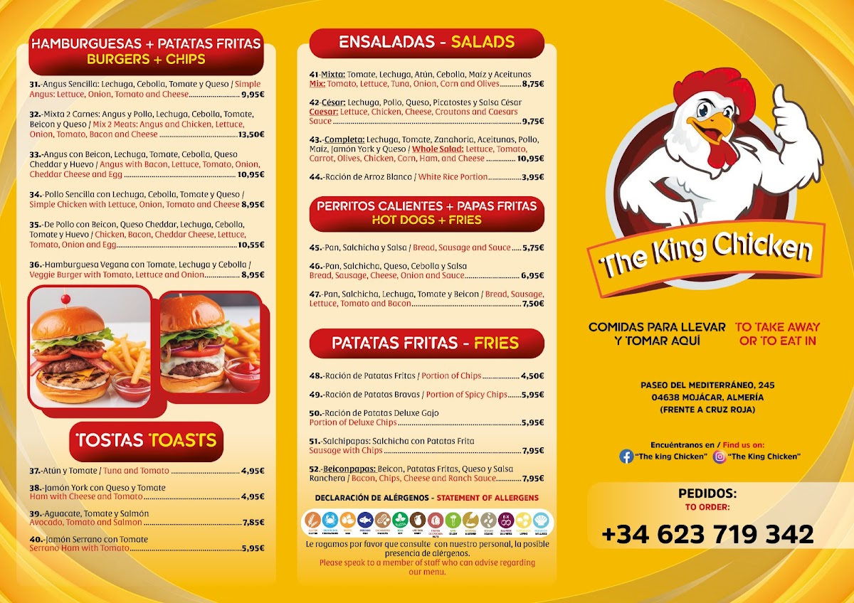 The King Chicken Photo Menu 1