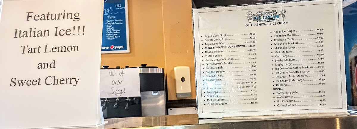 Old Town Ice Cream Co Photo Menu 3