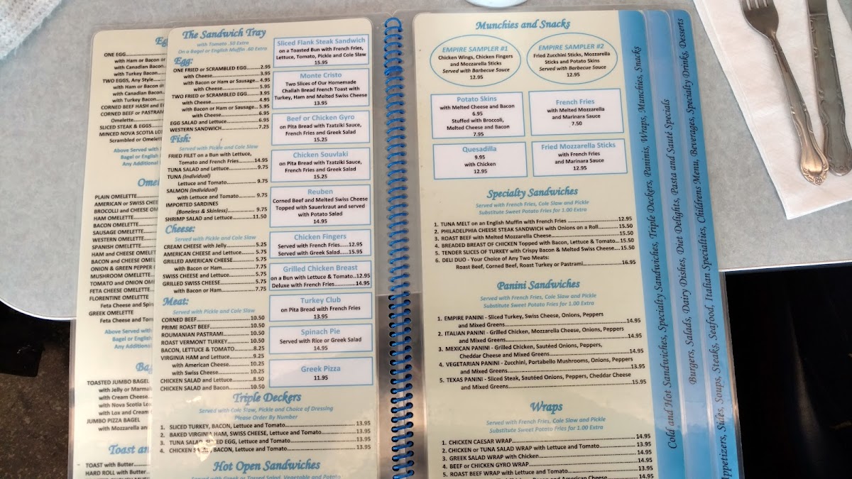 Empire Diner Photo Menu 3