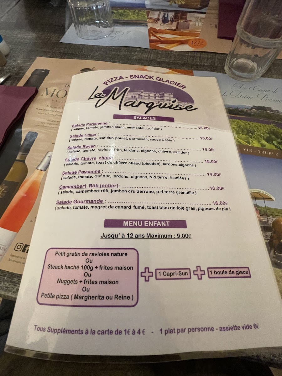 La Marquise Photo Menu 1