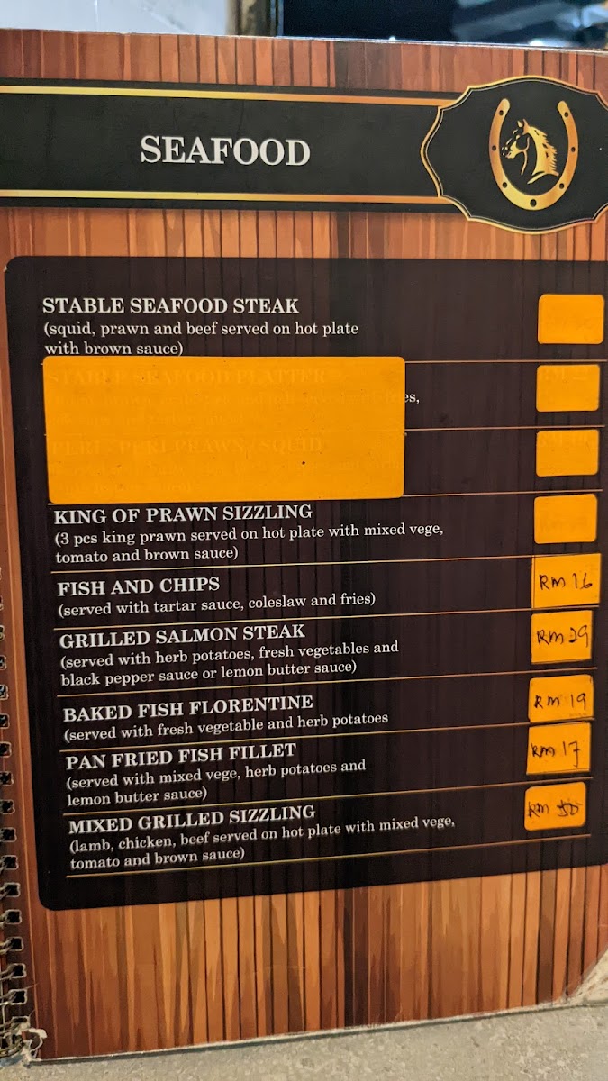 Stable Steak House Kg Baru Photo Menu 1