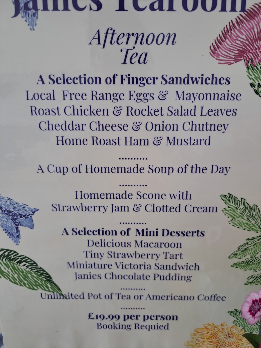 Janies Tearoom Photo Menu 3