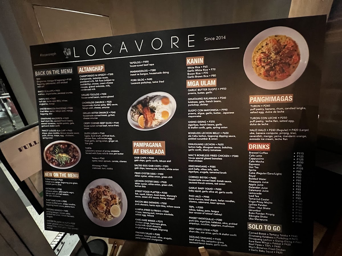 Locavore Photo Menu 3
