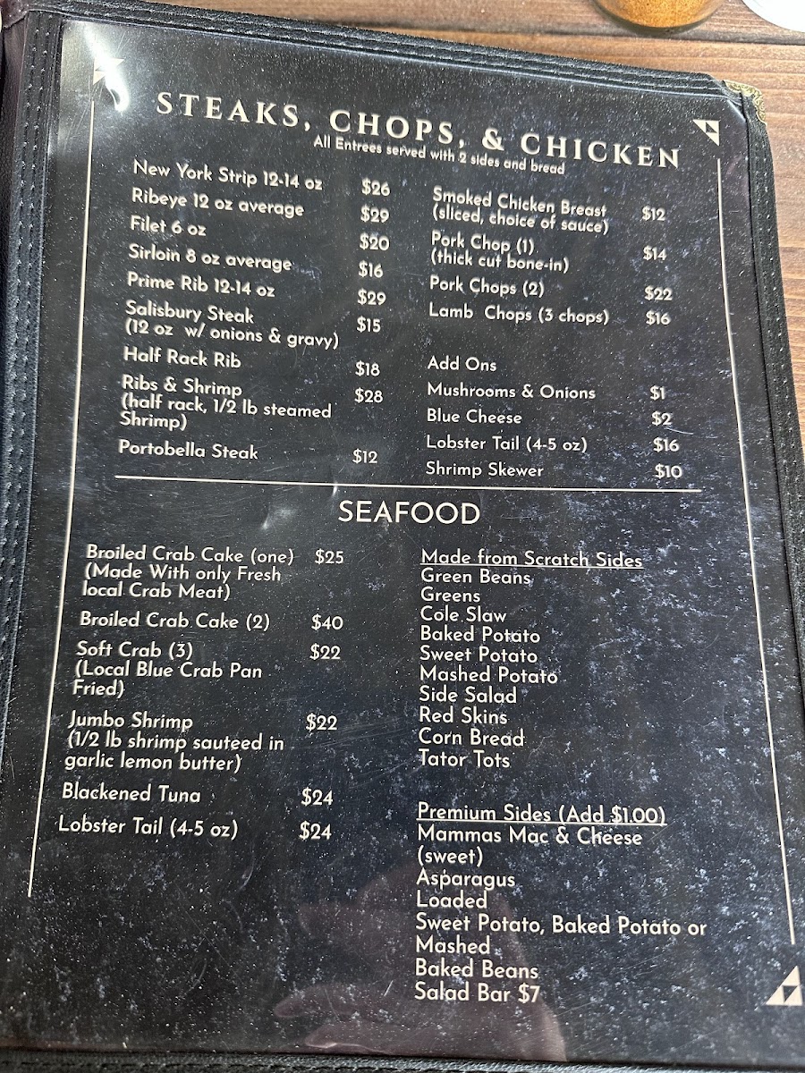 Chesapeake Bay Seafood & Steaks Photo Menu 1