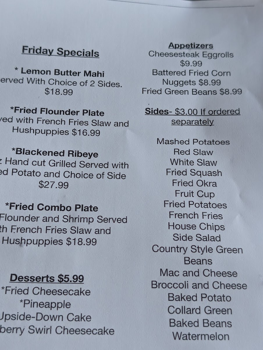 Scallywags Bar and Grill at Badin Lake Marina Photo Menu 8