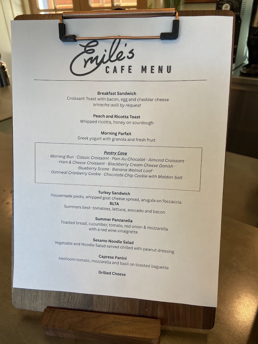 Emile's Cafe Photo Menu 4
