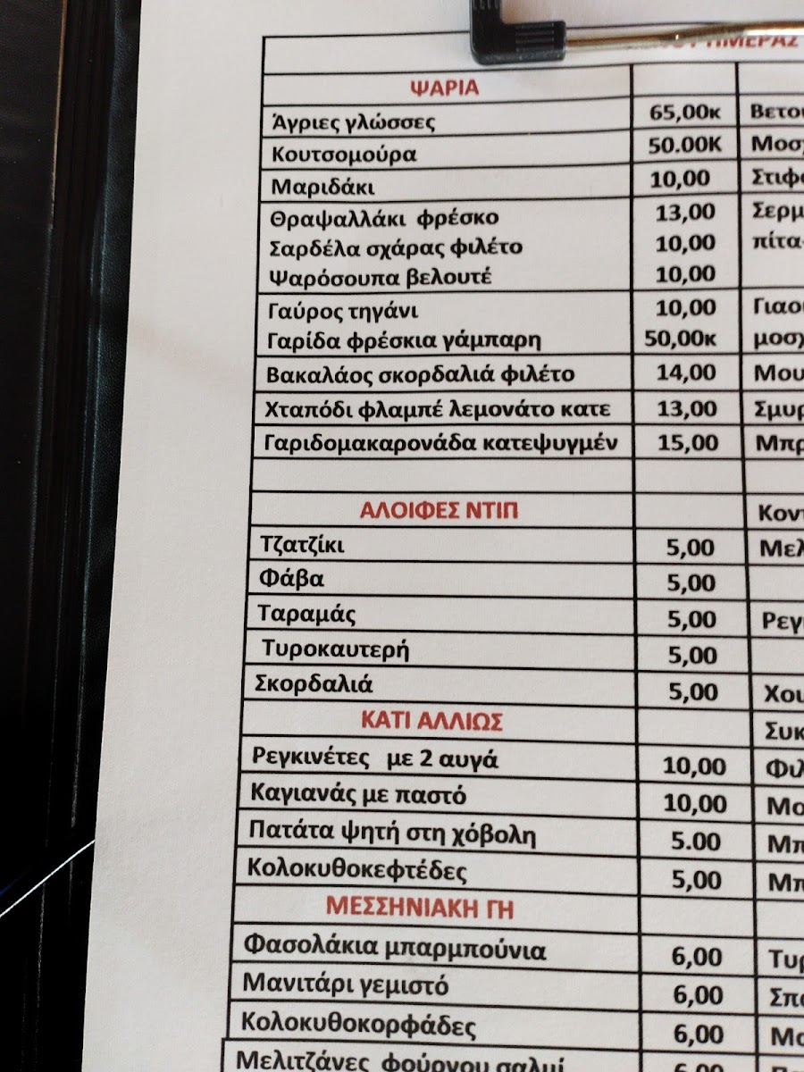 Costas Vassiliadis Tavern Photo Menu 3