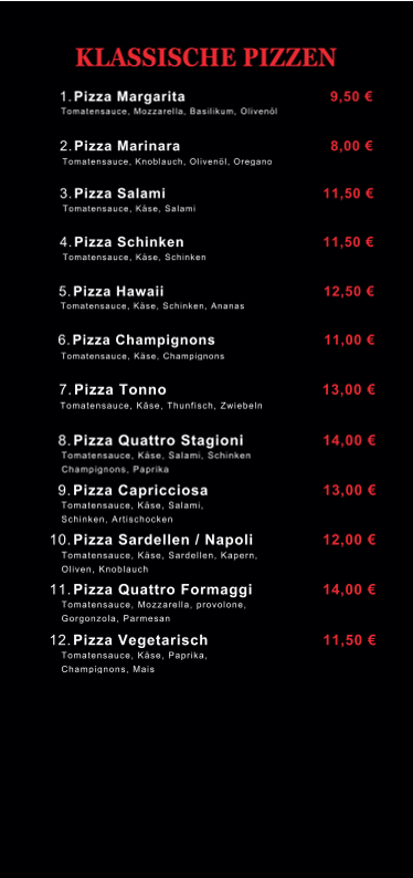 Holzofen Pizzeria Photo Menu 1